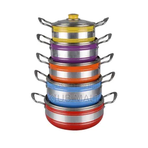 Mult Colored Non Stick Pot Set