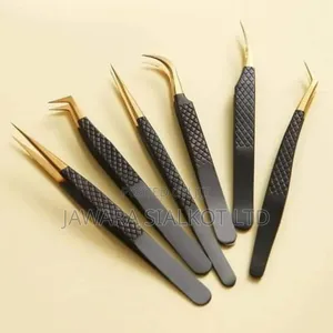 Eyelash Extension Tweezer With Fiber Tip Stainless Steel