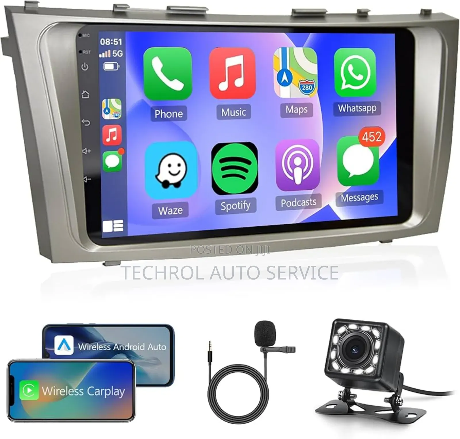 2009 Tpyota Camrry Andriod and Wireless Apple Carplay System
