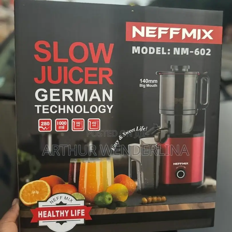 Neffmix Slow Juicer German Technology 140mm Big Mouth