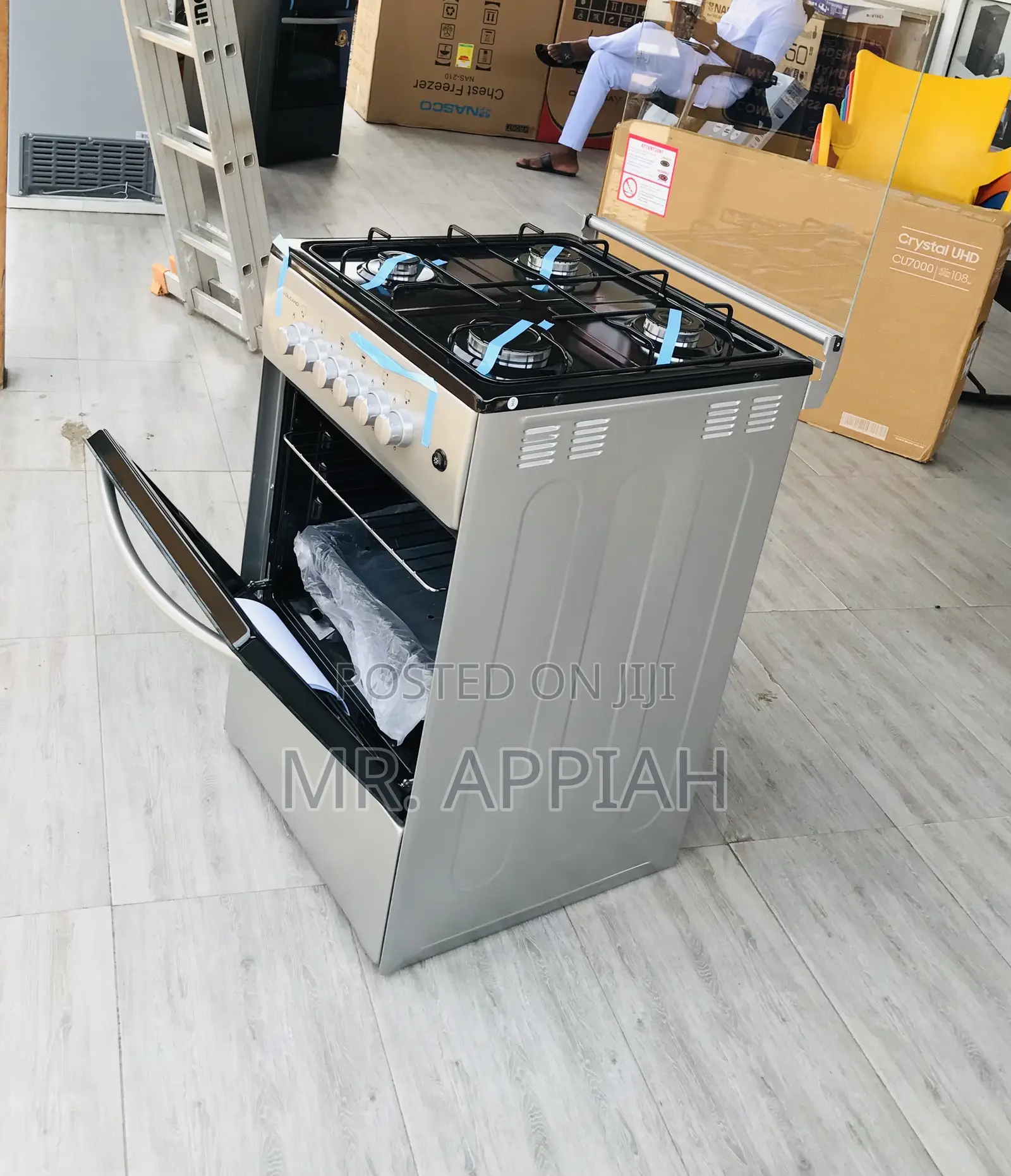Unique in Box Volcanogas Oven 4 Burner Manual Ignition,Gray