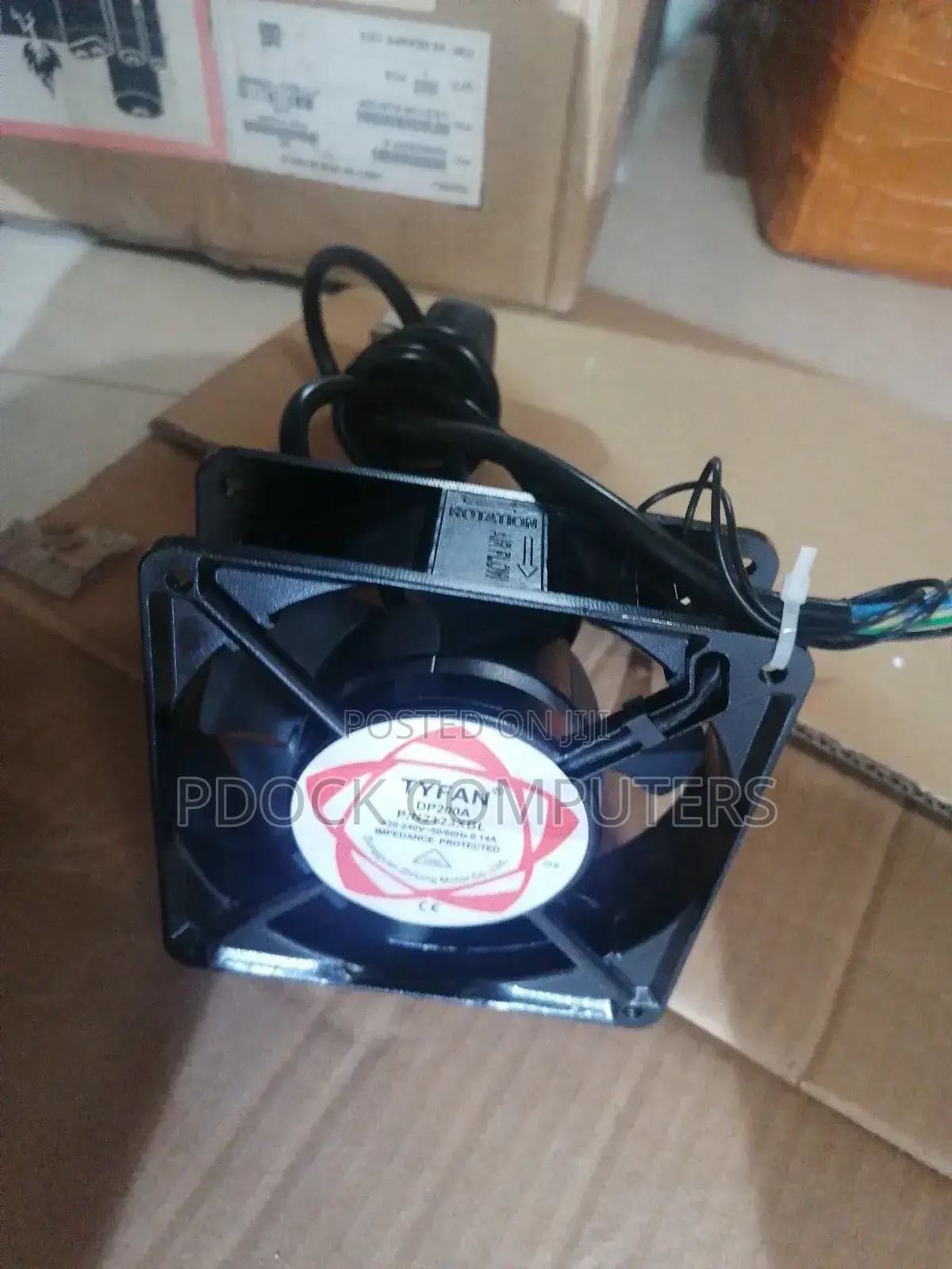Cabinet Rack Fan With Power Cable For Server Metal