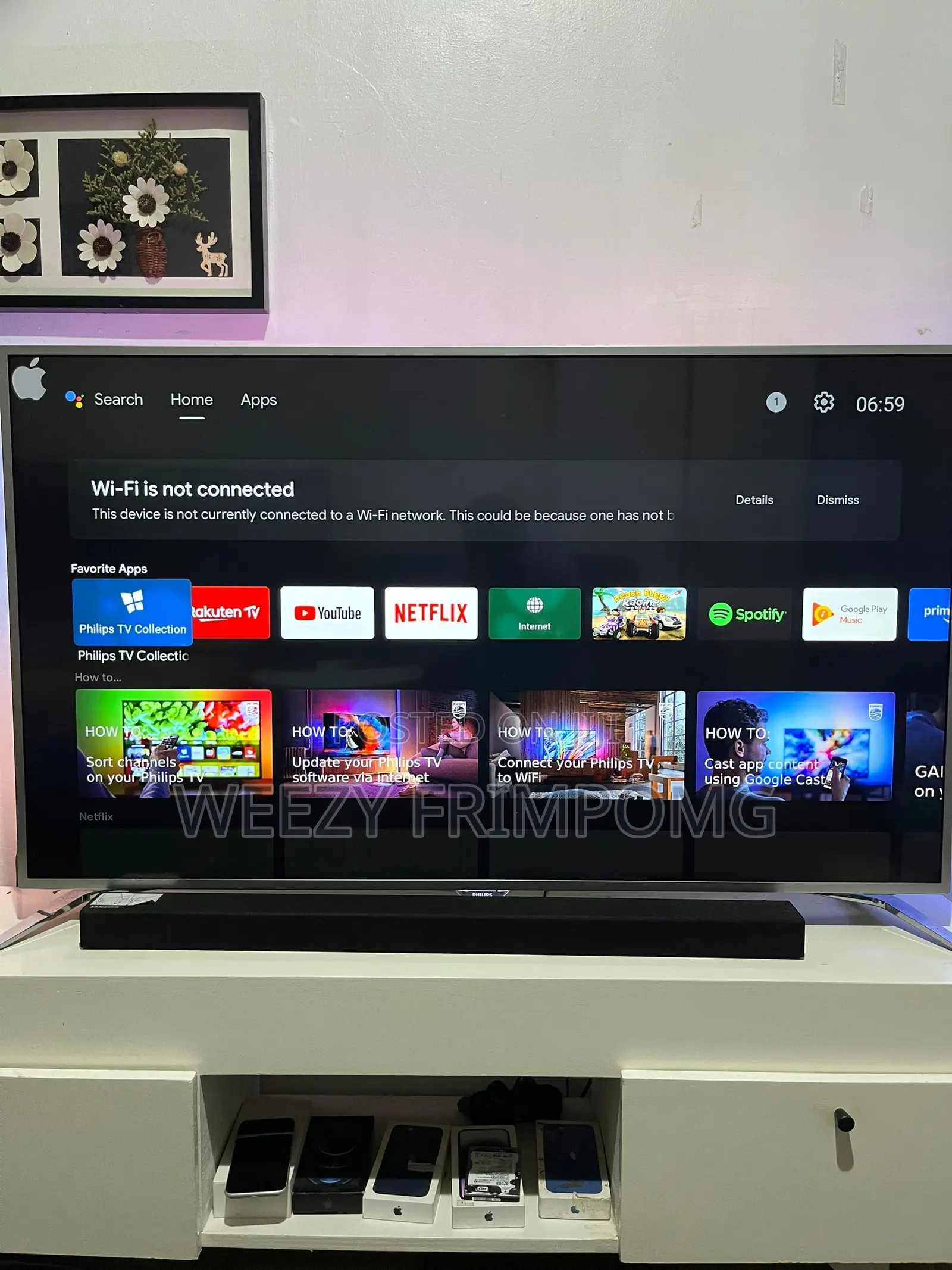 Uk Used Philips Tv 55inches UHD HDR Android ,3sided