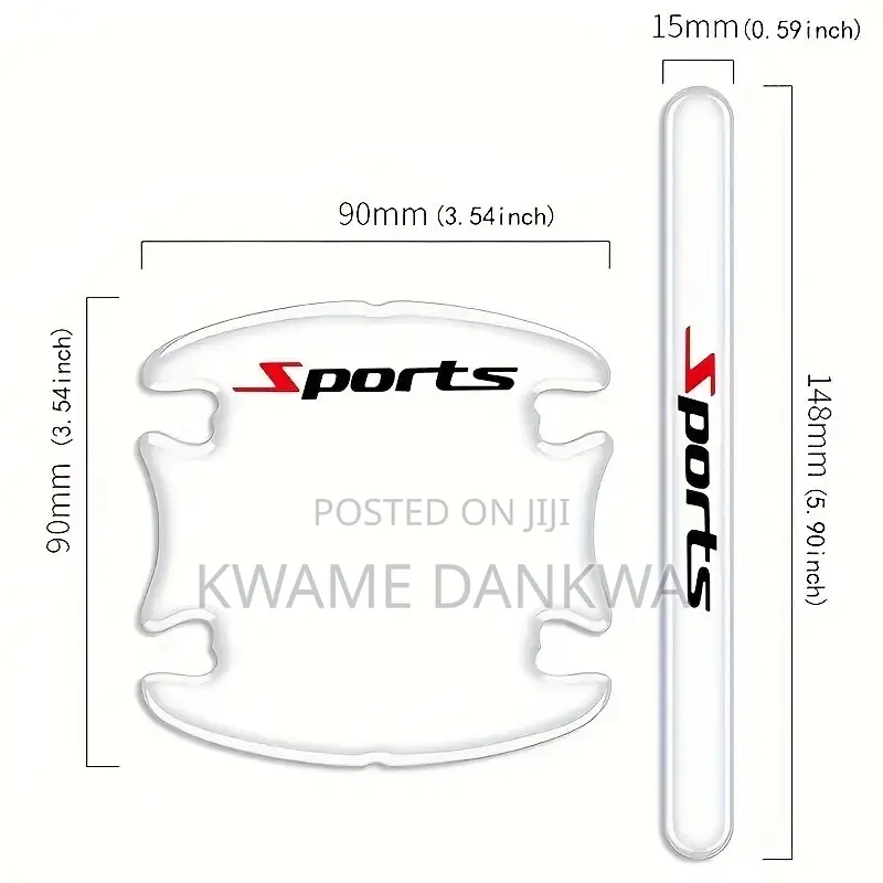 Transparent Sports Inscribed Door Handle Anti Scratch Sticke