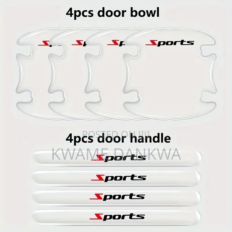 Transparent Sports Inscribed Door Handle Anti Scratch Sticke