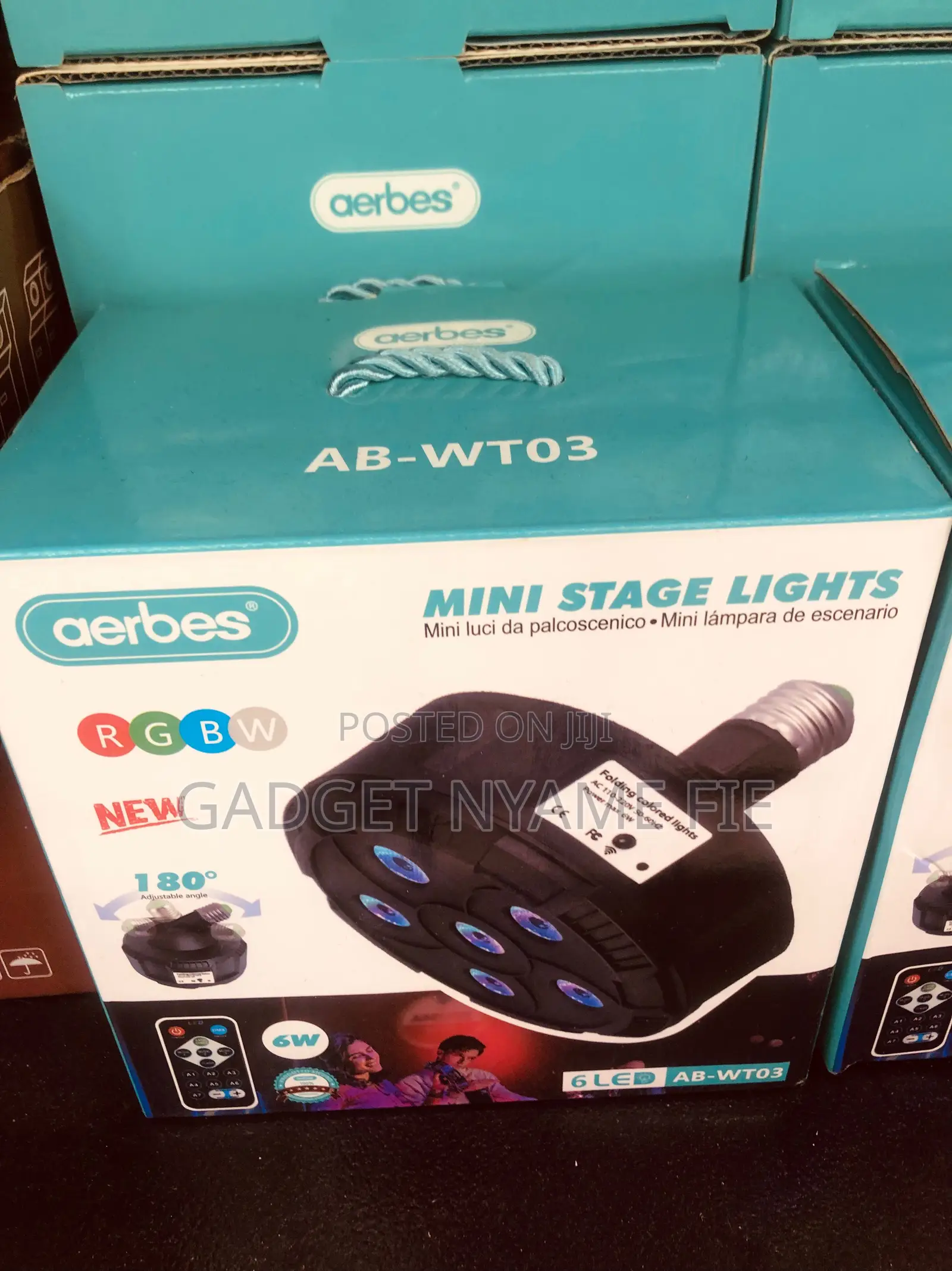 Mini RGB Stage Light Rotatable Bulb With Remote Control RGB