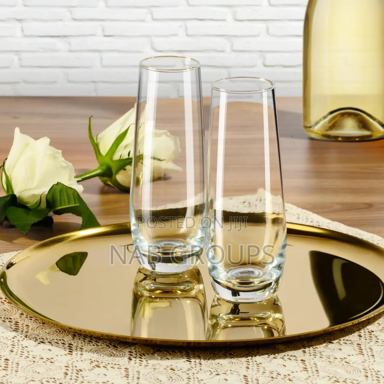 Stemless Flute Champagne Glasses