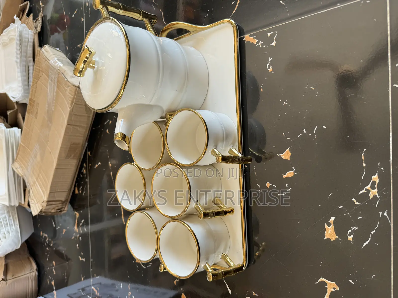 Luxury Tea Pot Set With Tray