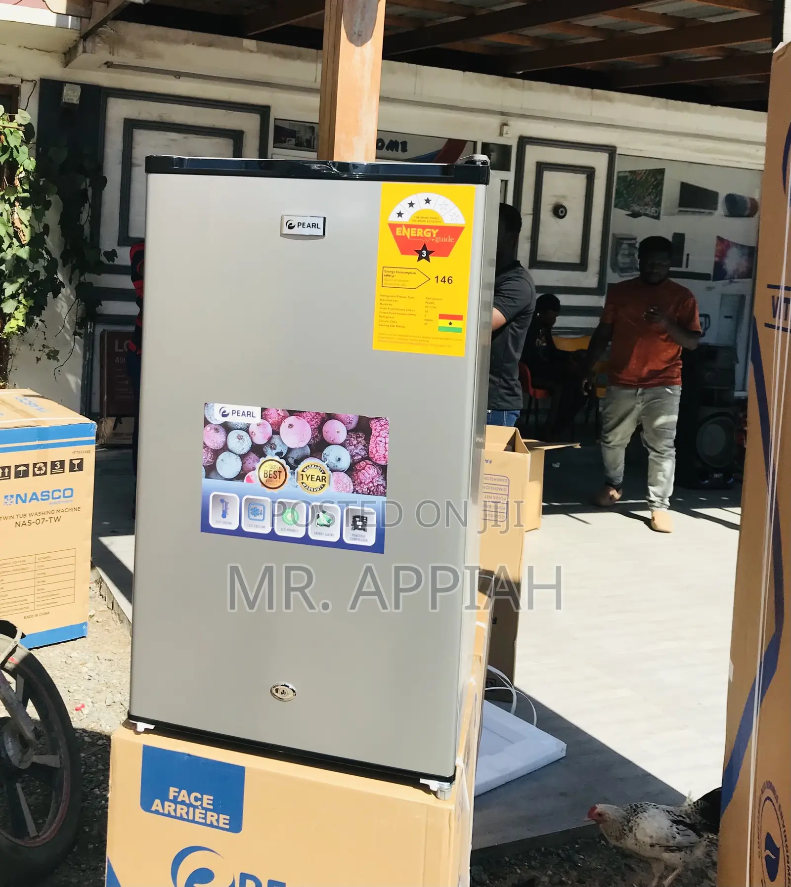 Super Chilling Pearl PF-111 Single Door Table Top Fridge.