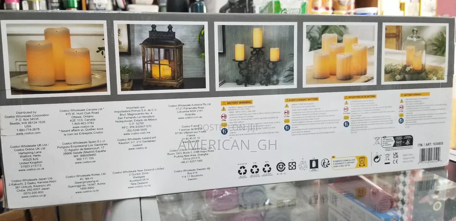 Gerson Glow Wick LED Color Changing Wax Candles, 6-Piece