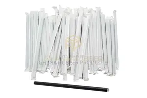 Paper Straws 6mm Black Individually-Wrapped (1000pcs)