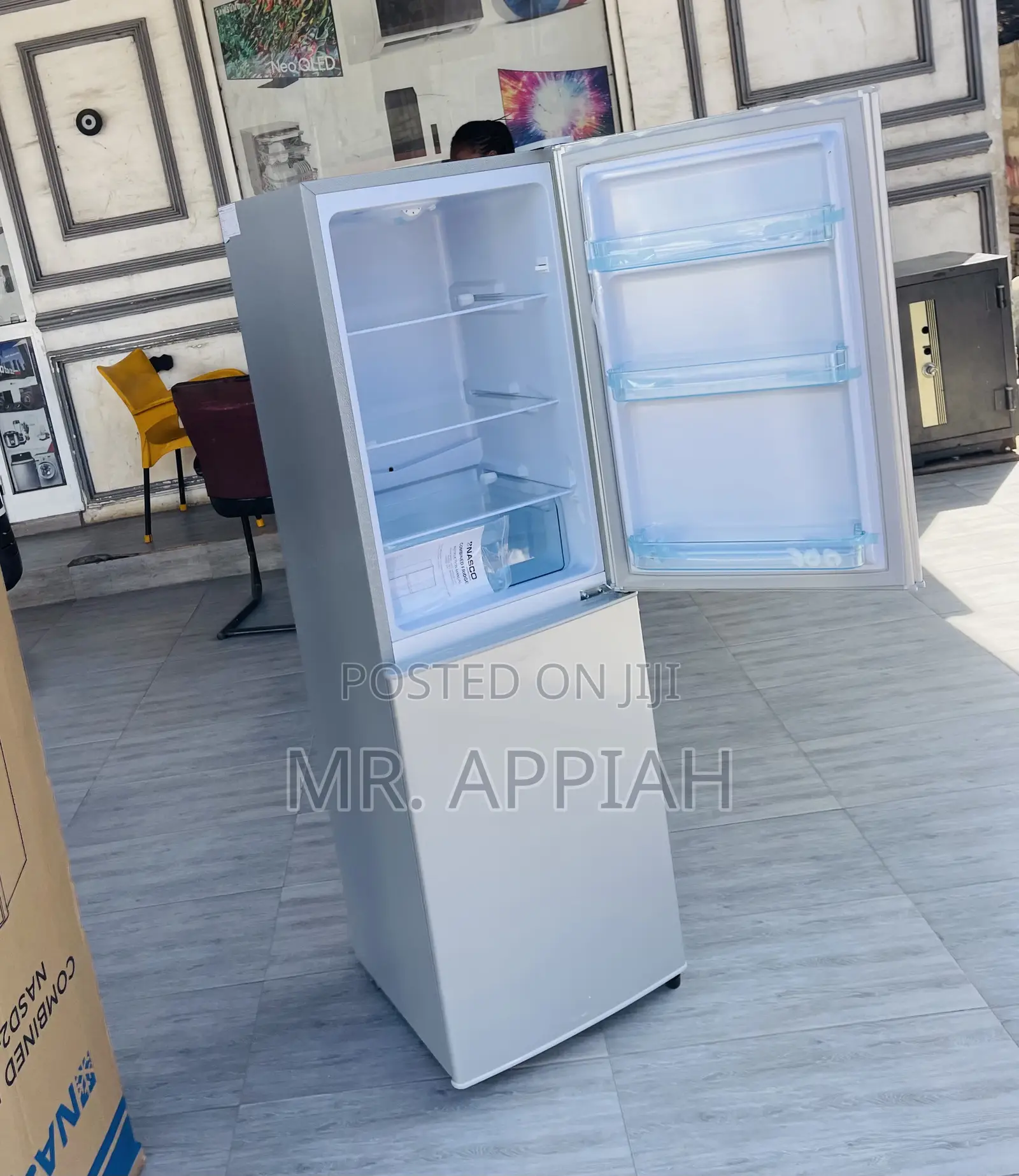 Unique in Box Nasco Nasf2-20fl 158L 2 Door Fridge(Silver)