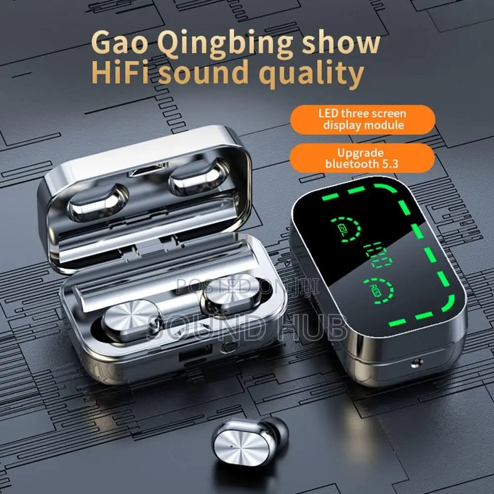 YD05 Bluetooth5.3 in Ear Stereo Headphones LED Power Display