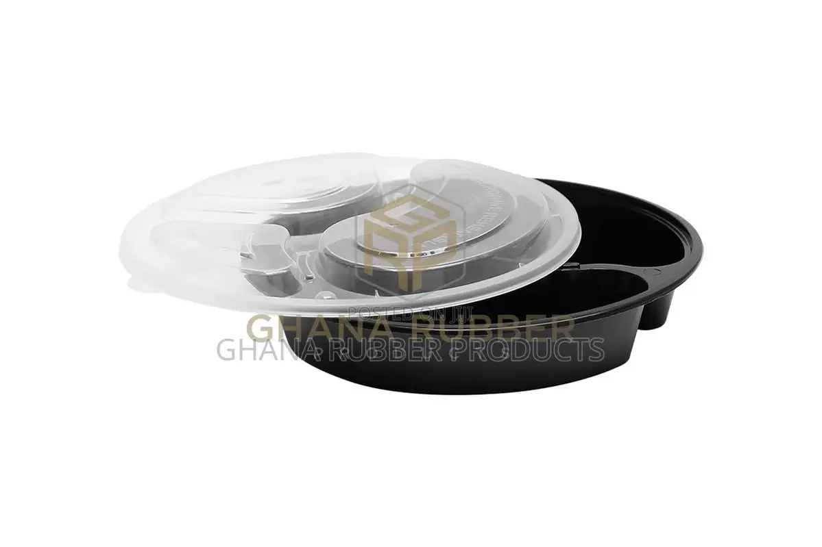 Shine 3-Section Microwavable Containers Round 1000cc(150pcs)