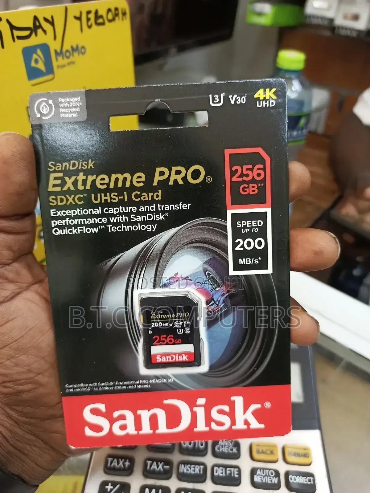 Sandisk 256gb 200mb/S Extreme Pro Uhs-i Sdhc Memory Card