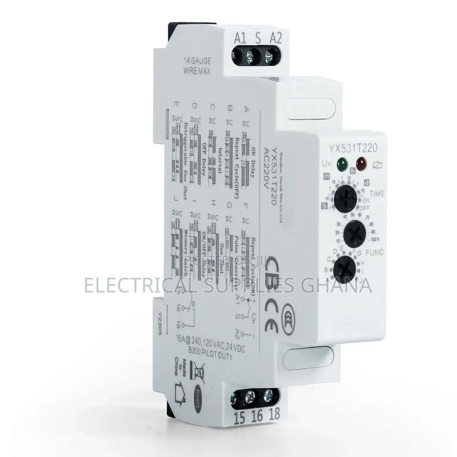 Multi-Function Timer Relay 24vdc / 240vac 5a–15a