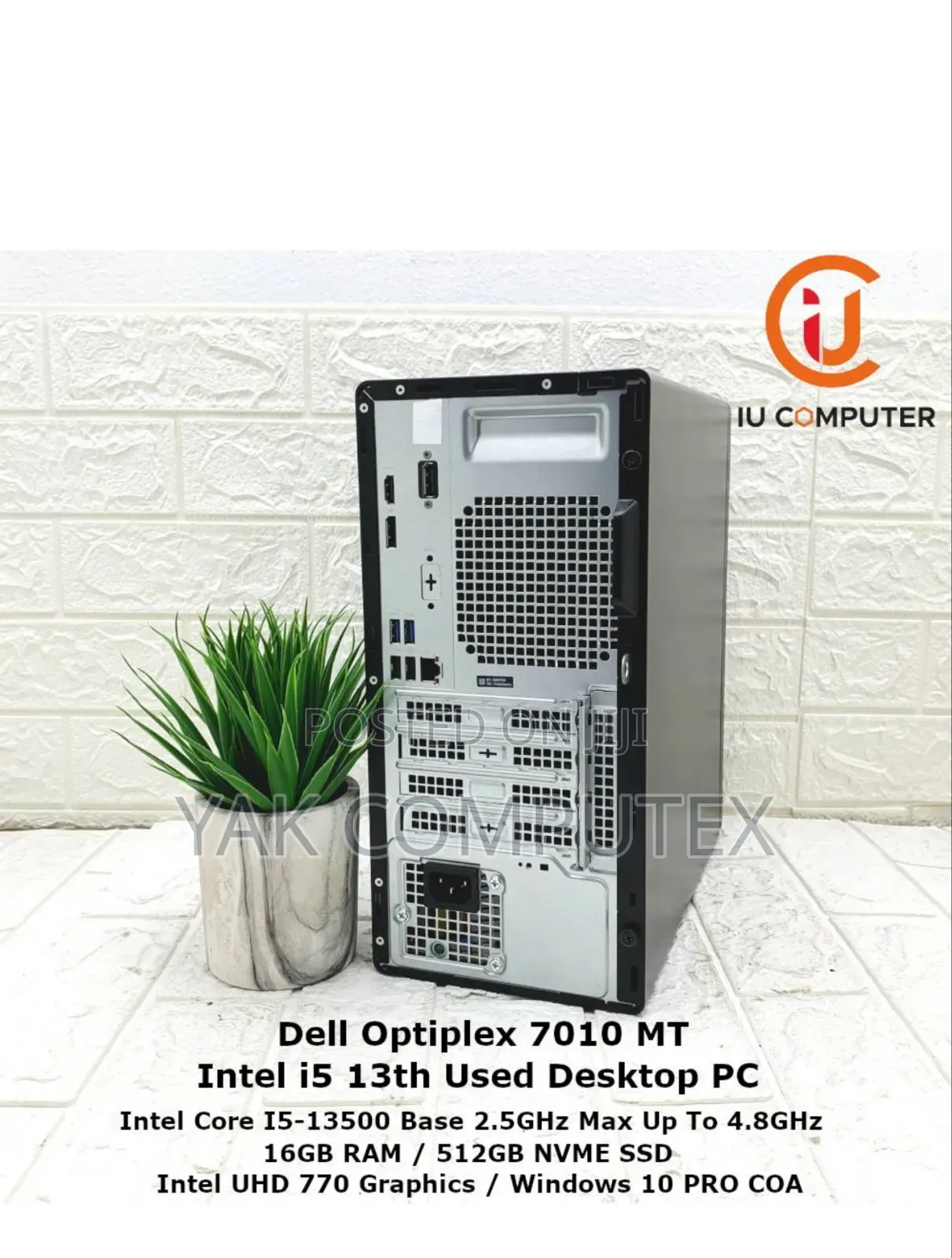 Dell Optiplex 7010 Tower Plus 16GB Intel Core I5 SSD 512GB