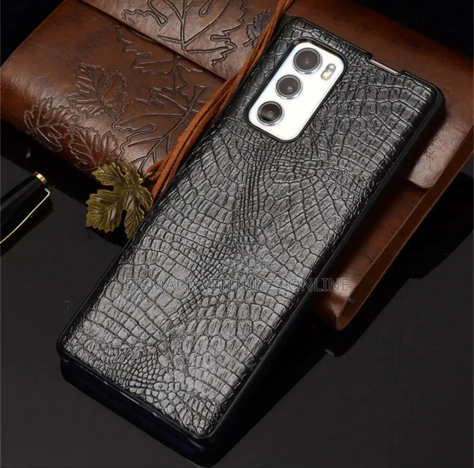 Case for Lg Wing 5g, Leather Black Case