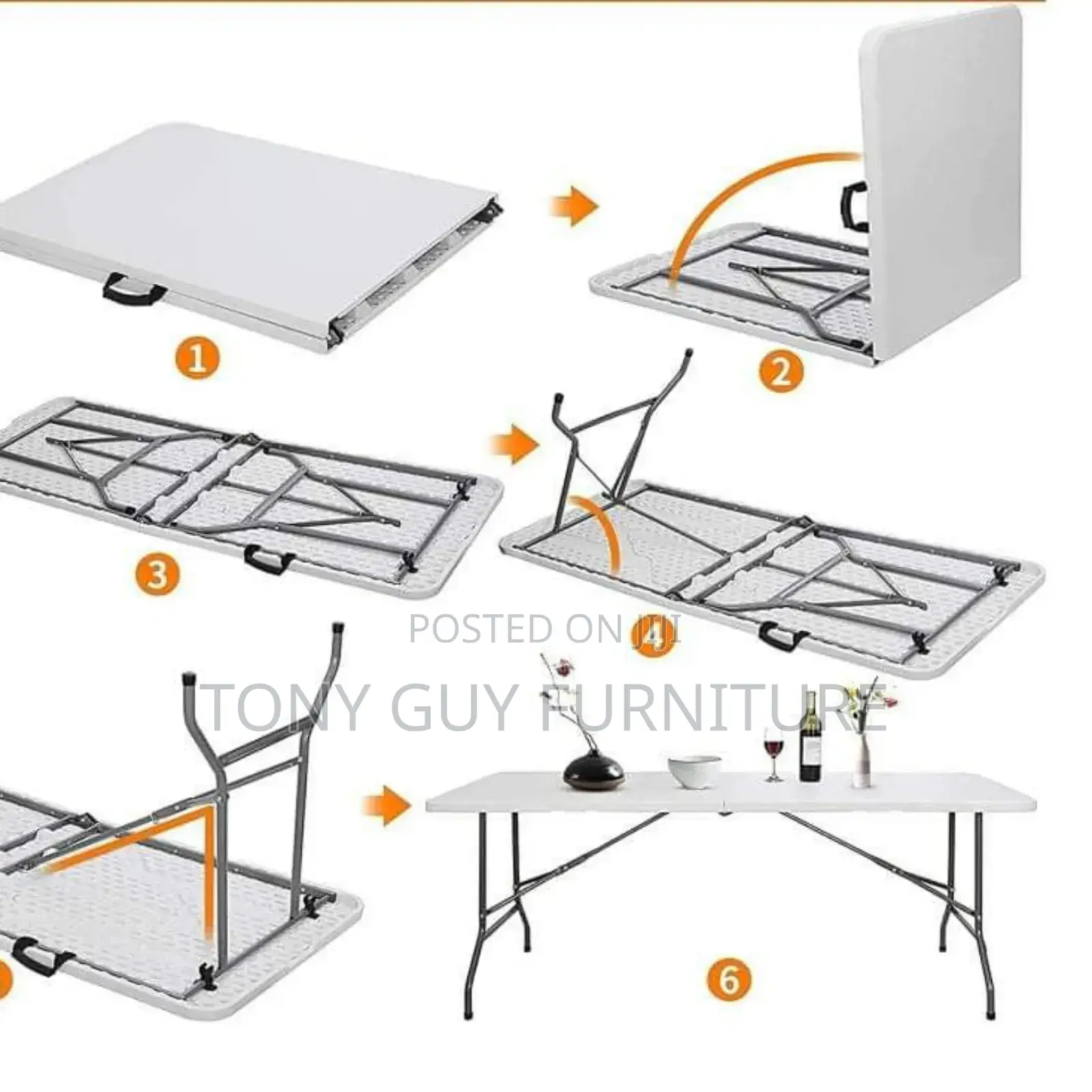 White Folding Table