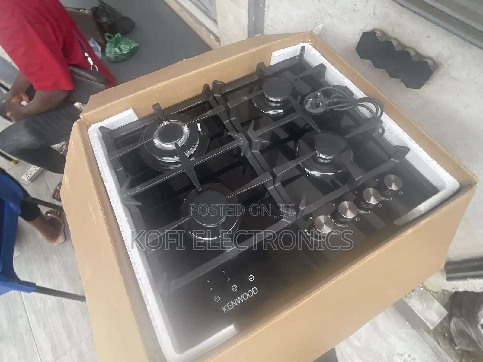 Kenwood Gas Hob 60 Cm in Black Enamelled Inbuilt 4B Cooker