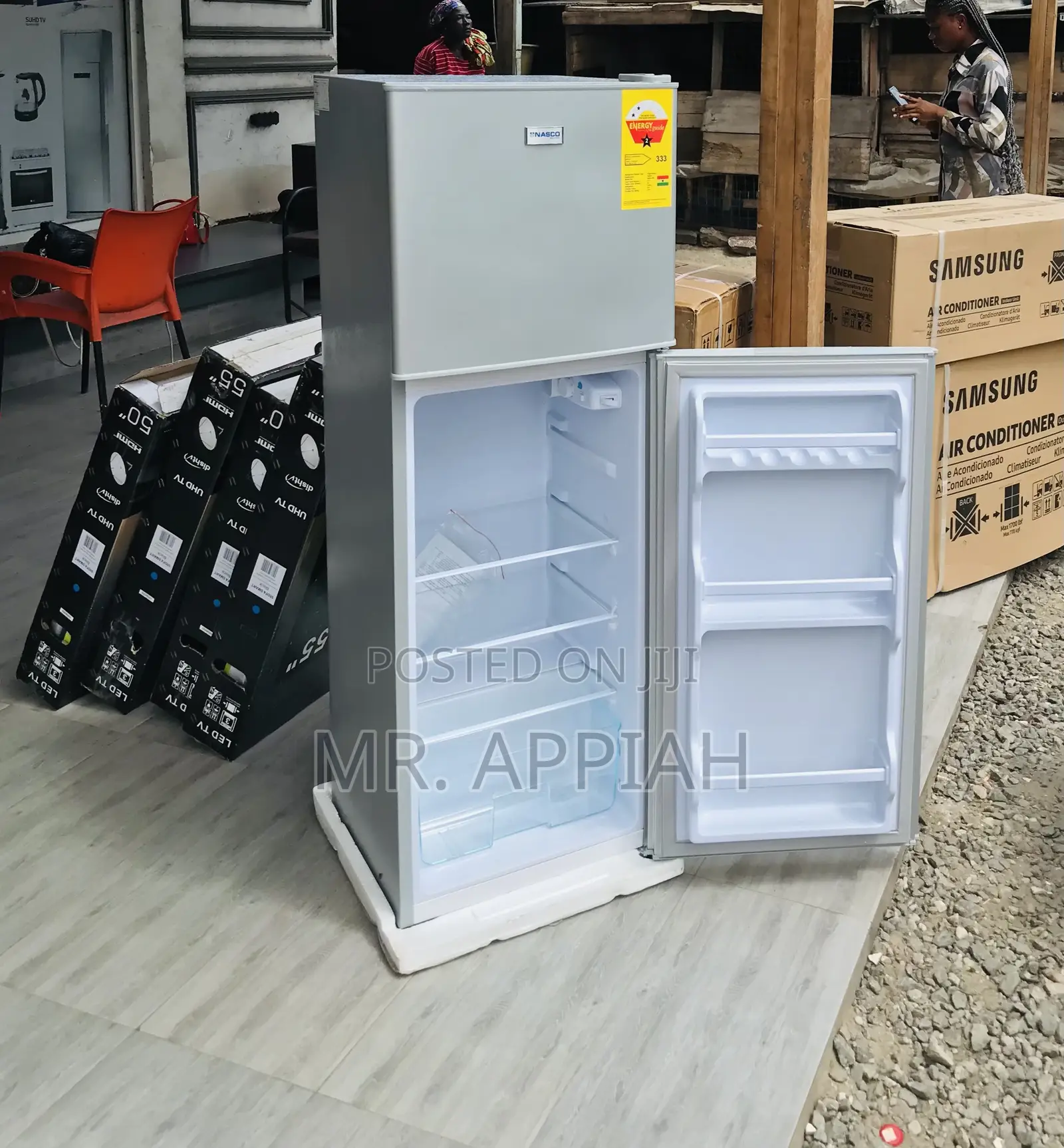 Latest in Stock Nasco 112L Electric Fridge(Nas2-13fl)Gray.