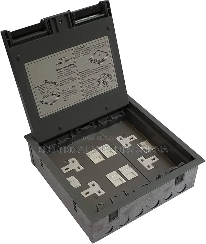 Floor Socket With 2 Double Sockets 2 Cat6 Data Ports