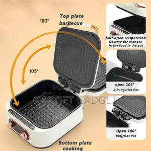 Non Stick 3 In 1 Multipurpose Grill Hot Pot