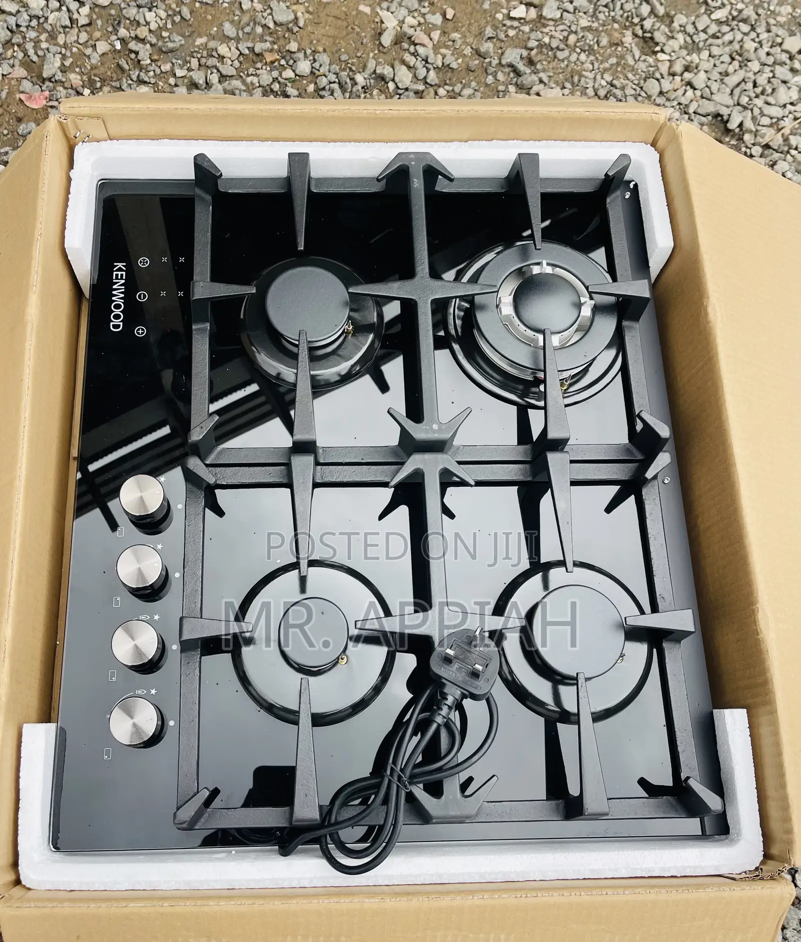 Energy Sufficient Kenwood 4 Gas Built-in Burner(Black) 