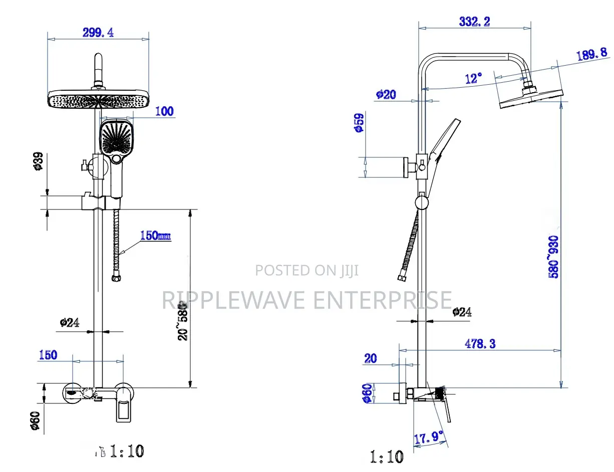 3 in 1 Shower Set in Accra Metropolitan Plumbing & Water Supply