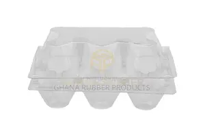 Transparent Egg Trays for 6-Eggs (300pcs)
