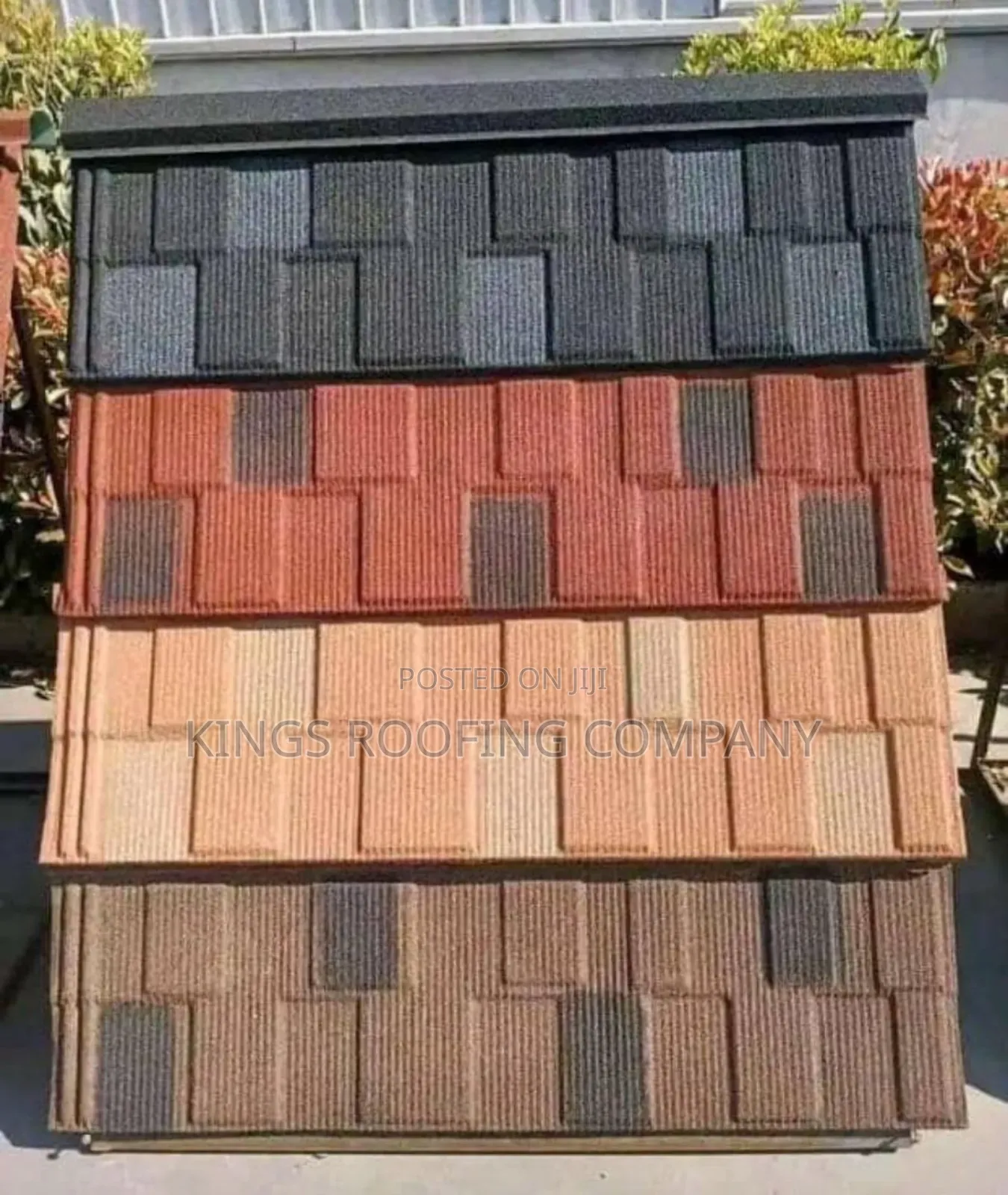 Shingles, Roman, and Bond AluZinc Roof in Tema Metropolitan Building