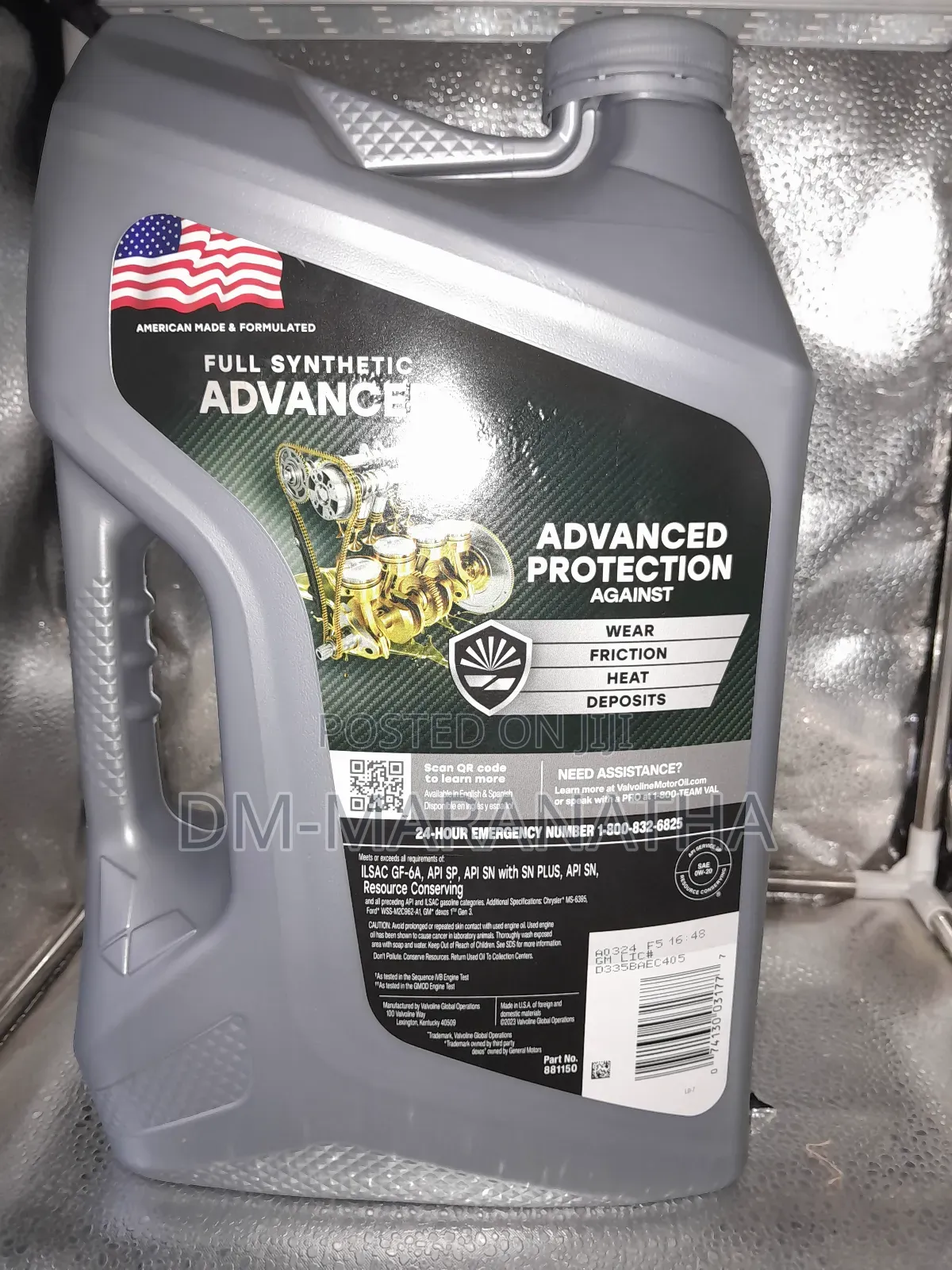 0w-20 Valvoline Advanced Full Synthetic