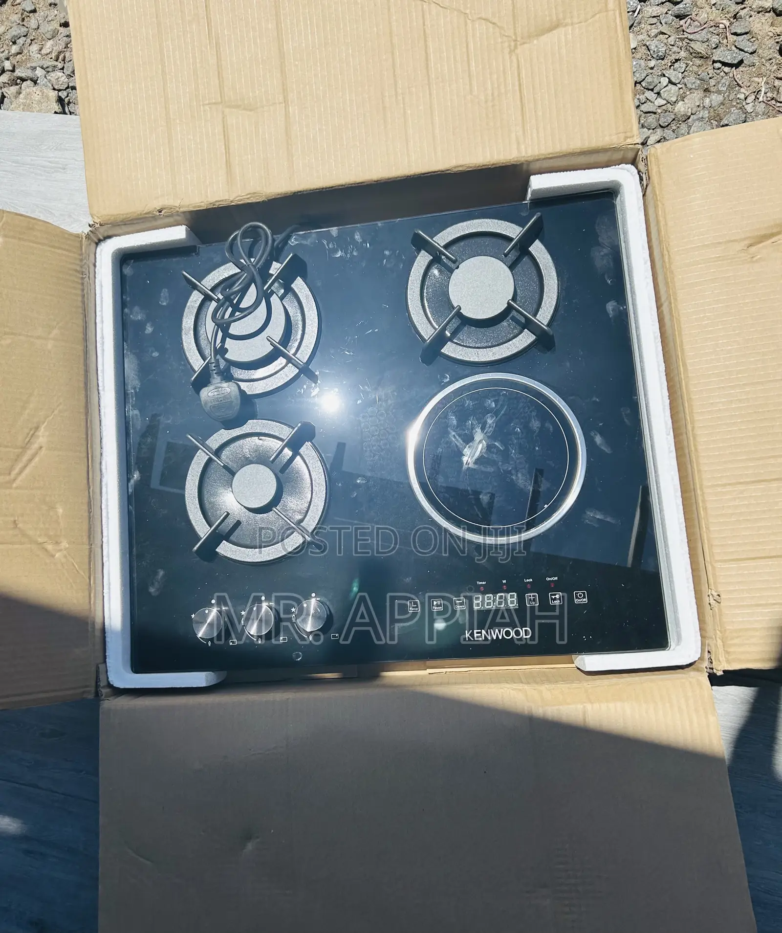 Fresh in Box Kenwood 3 Gas+ 1 Electric Burner Auto Ignition