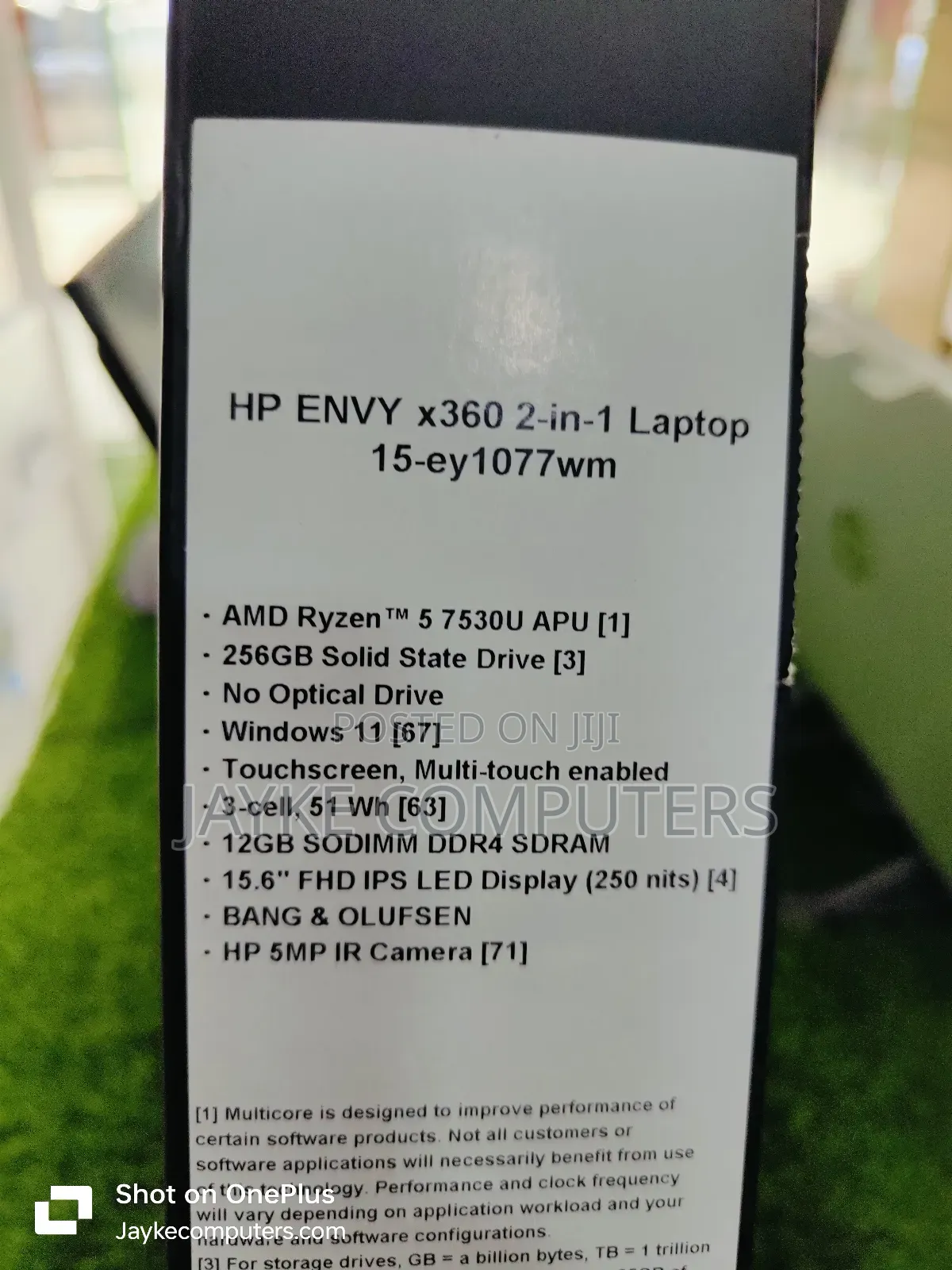 New Laptop HP Envy X360 12GB AMD Ryzen 5 SSD 256GB