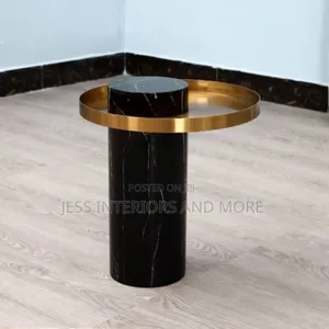 Marble Side Table (Black )