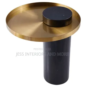 Marble Side Table (Black )