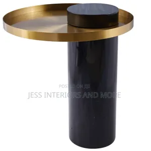 Marble Side Table (Black )