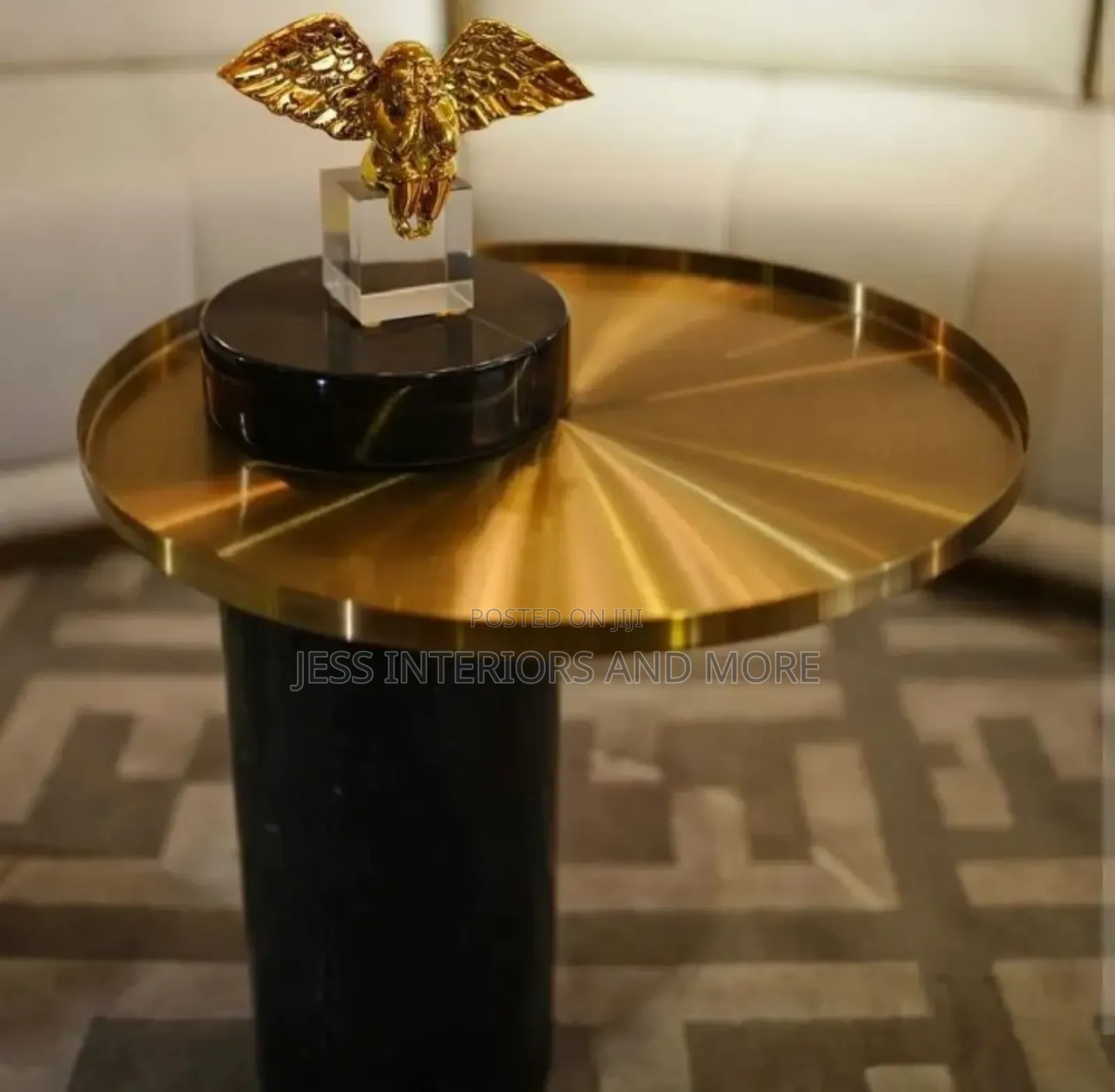 Marble Side Table (Black )