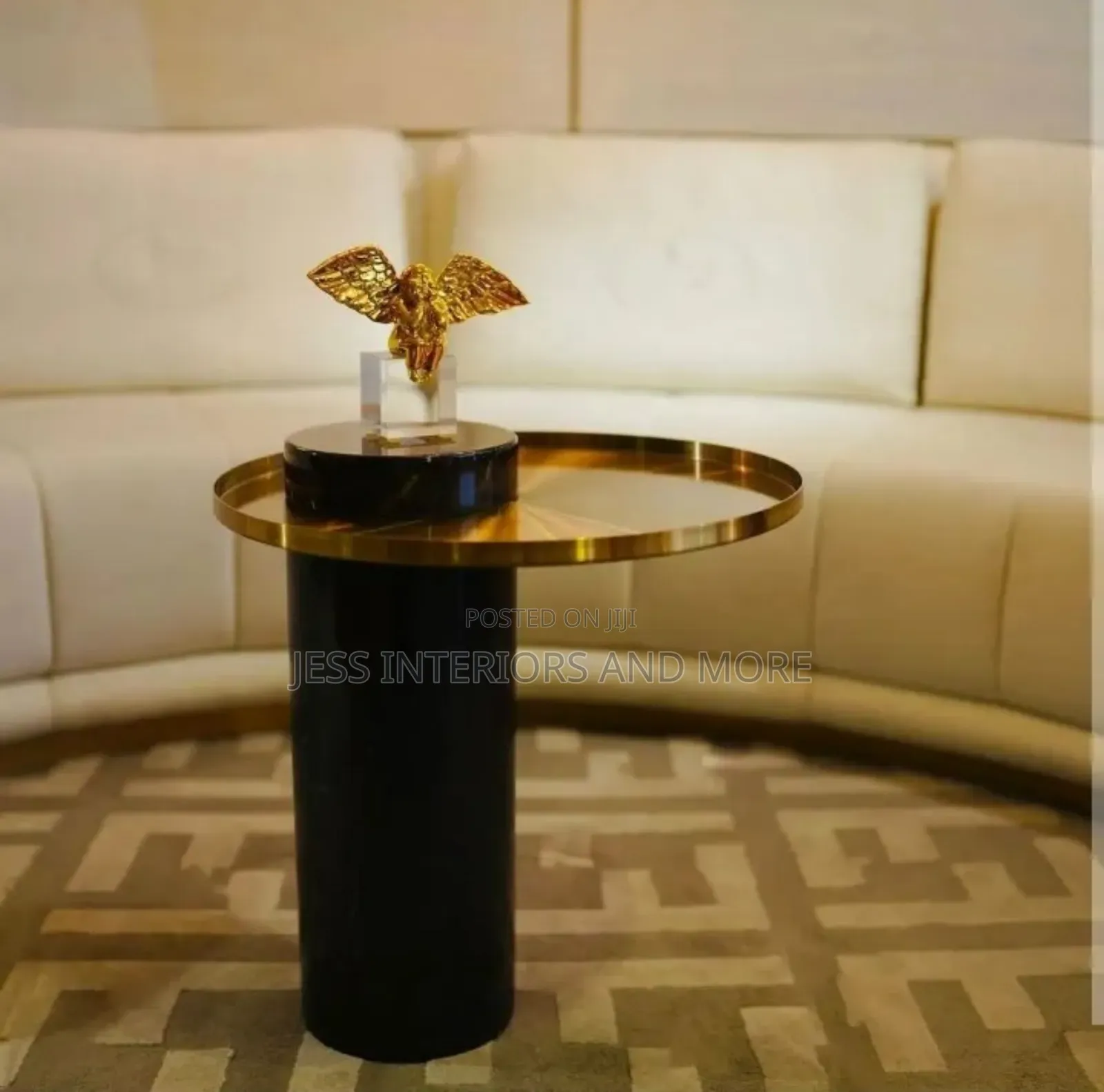 Marble Side Table (Black )