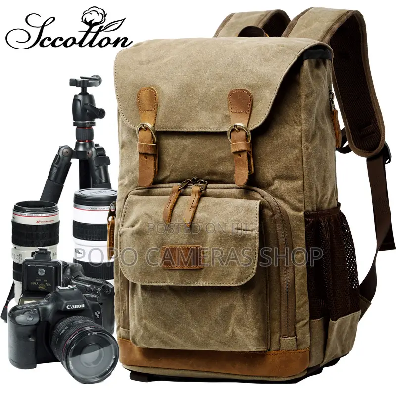 Leather + Canvas Camera Bag