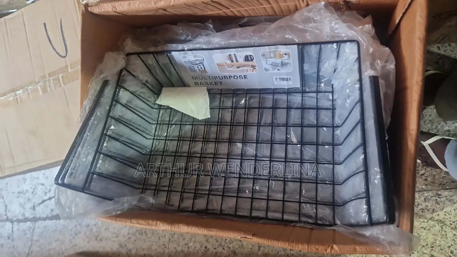 Cabinet Storage Rack.Black Colour