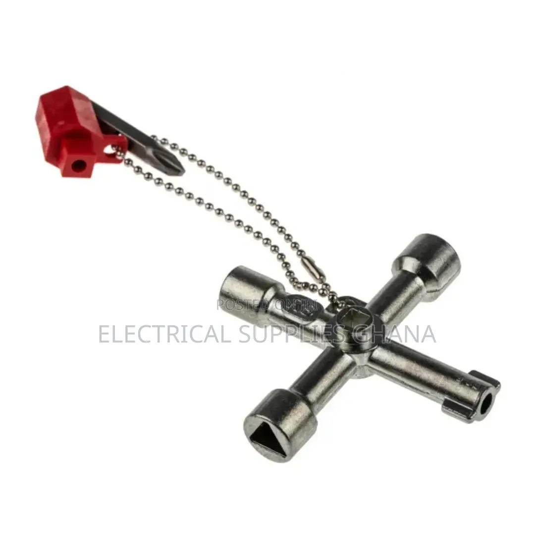 4-Way Control Cabinet Key for Electrical Panel Locks