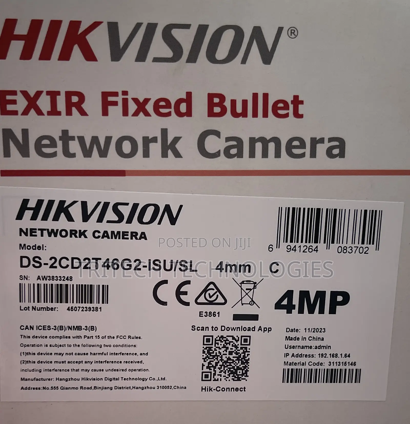 Hikvision Ip Camera 4mp Acusense Strobe Light Bullet