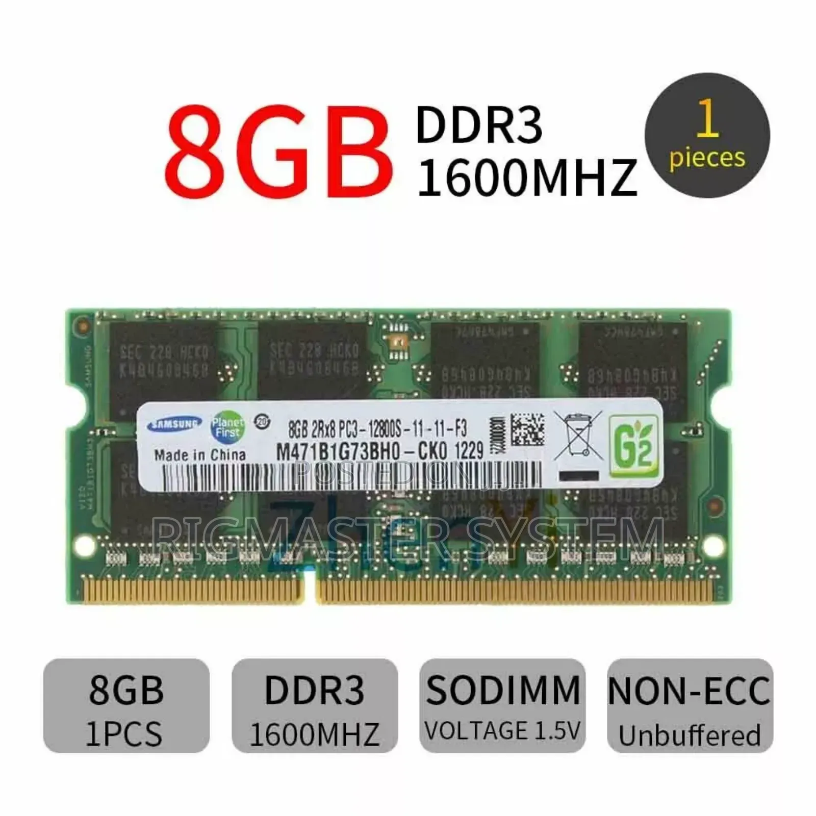 Ddr3l 12800s 8gb 1600mhz Laptop Memory