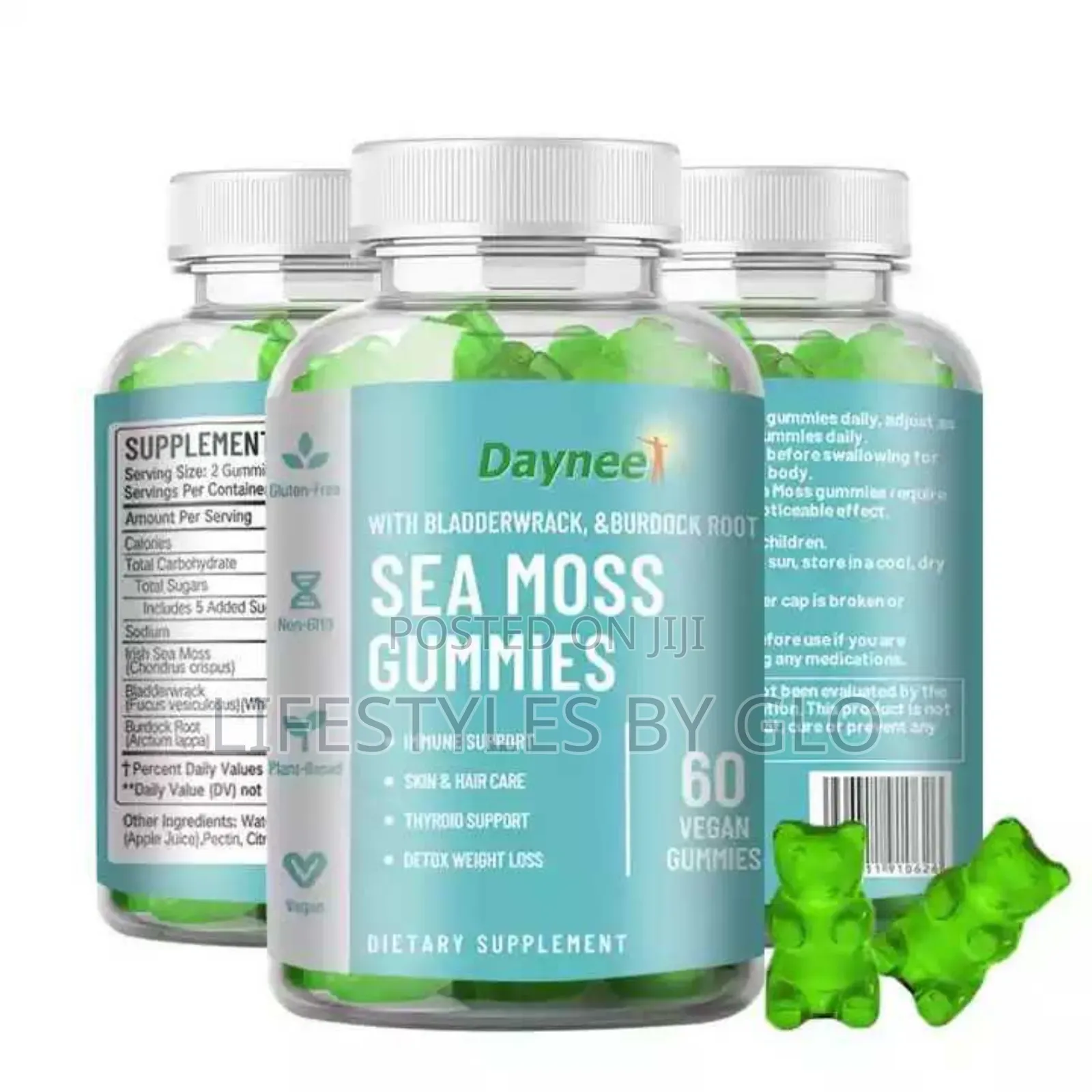 Sea Moss With Bladderwrack Burdock Gummies -Irish Sea Moss