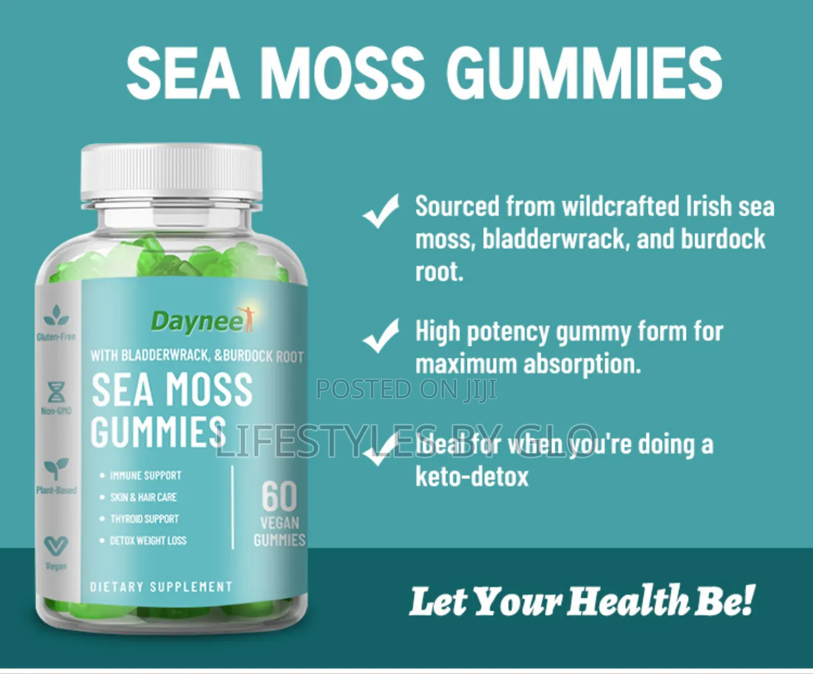Sea Moss With Bladderwrack Burdock Gummies -Irish Sea Moss