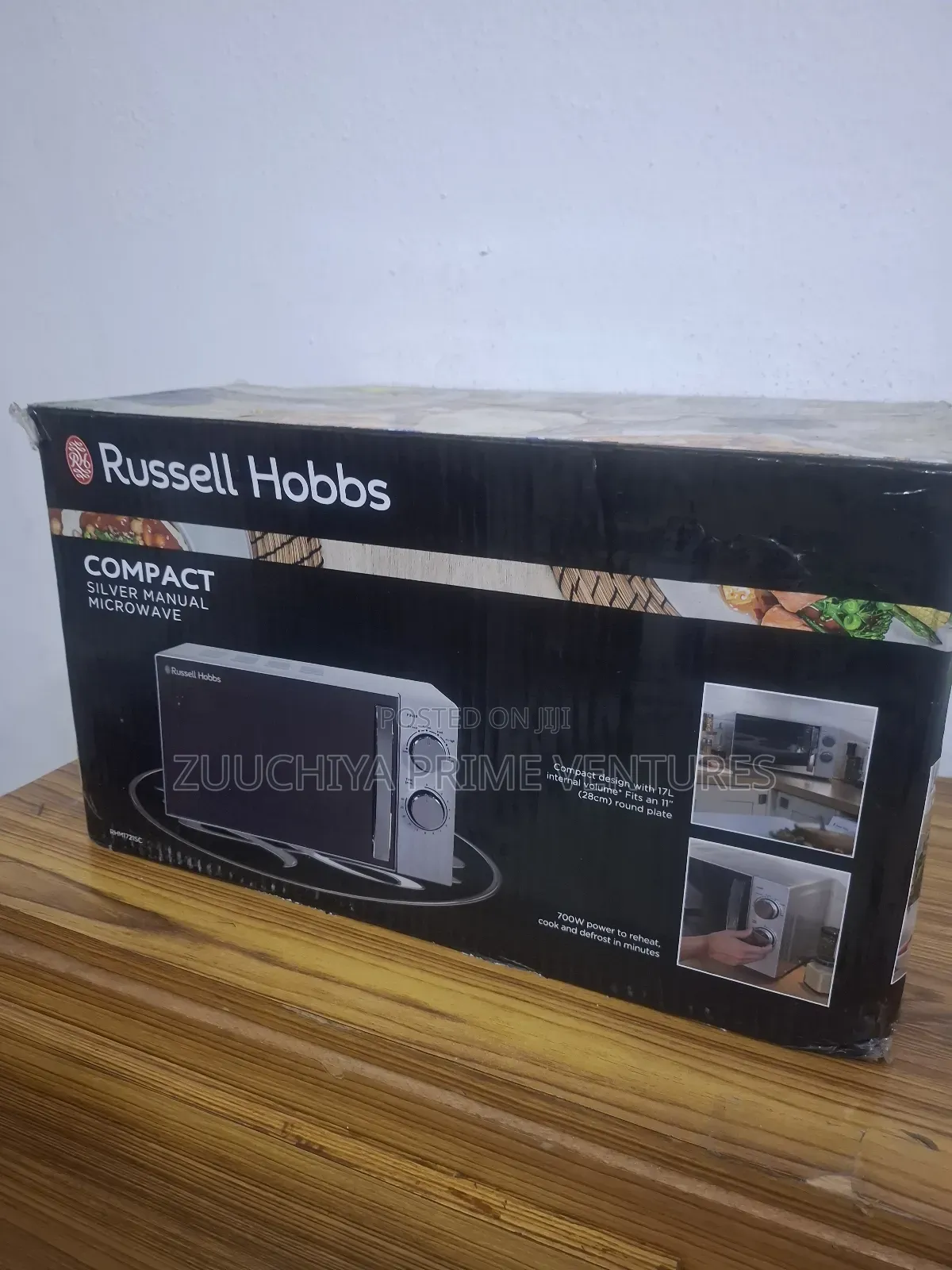 17.L Russell Hobbs Compact Silver Microwave From Uk