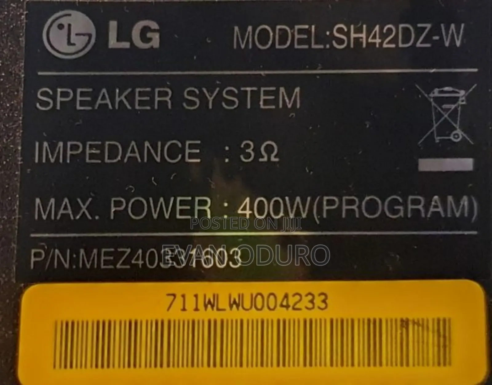 Powerful Lg Passive Woofer for Home Theater/Sound System