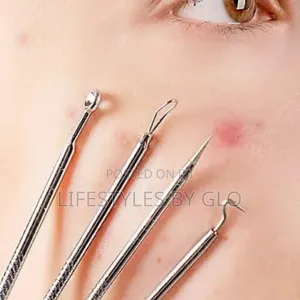 Photo - Stainless Steel 4pc Facial Extractor Kit Acne Blemish