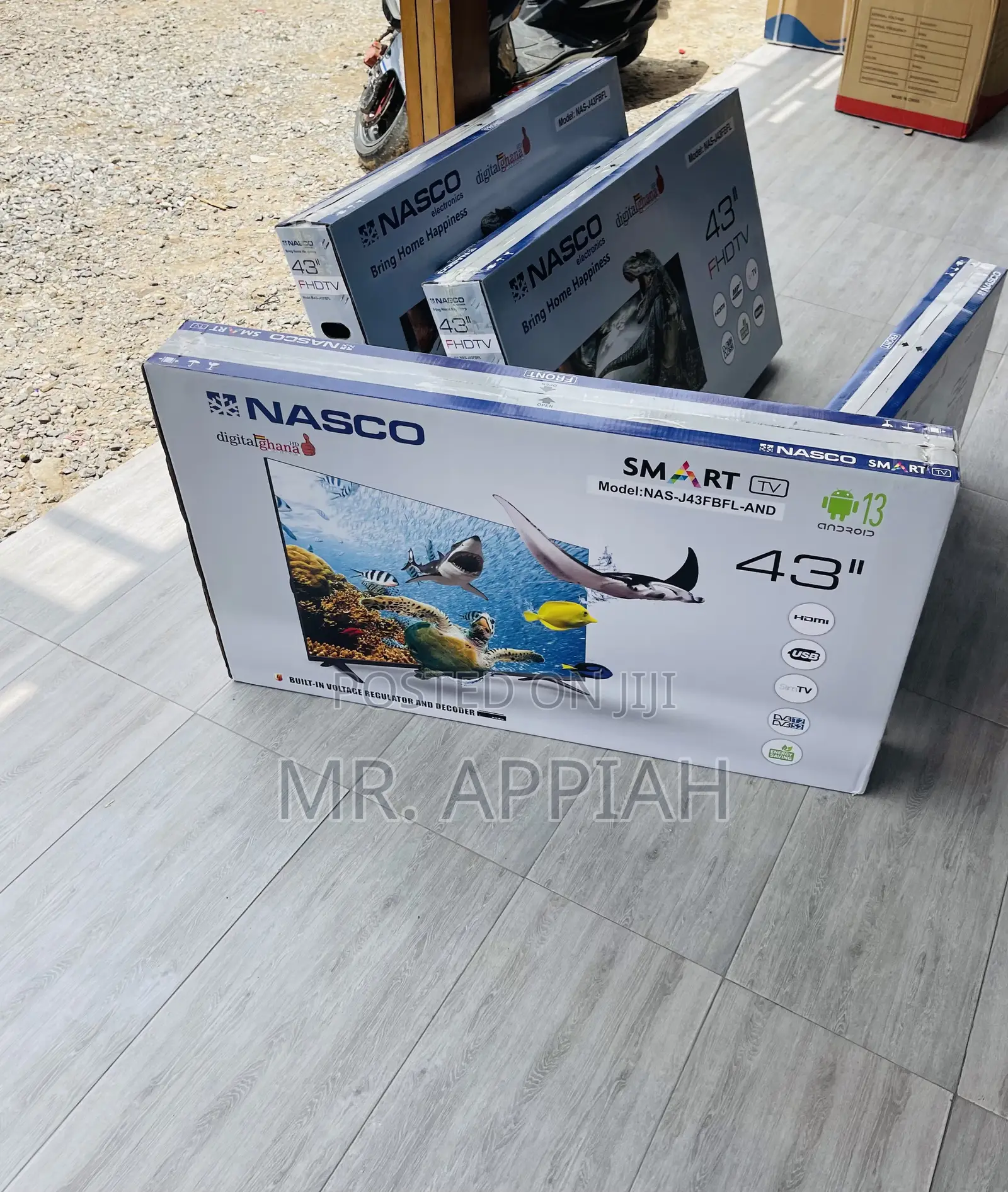 Latest in Stock Nasco 43 Inch FHD Satellite Electric Tv.